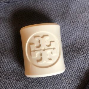 Tory Burch White Acrylic Cuff